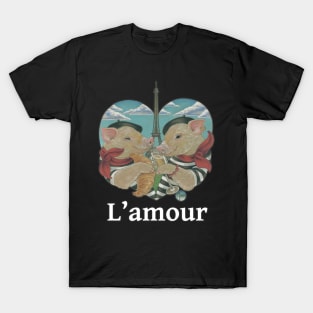 Paris Pigs - L'amour - Quote T-Shirt